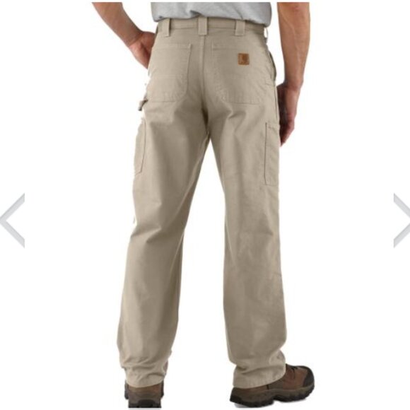 Carhartt Mens 31x30 Loose Original Fit Solid Unlined Dungaree Work Pant B151-TAN - Picture 2 of 9